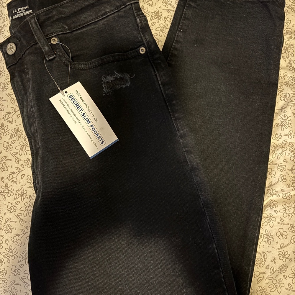 Old Navy OG Straight Leg Jeans, Black, high rise, size 10, new with tags.